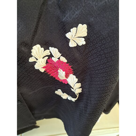 Natori Women's NEW Embroidered Black 2Piece Pajama Set Size L Silky New Tag Gift - Picture 4 of 10